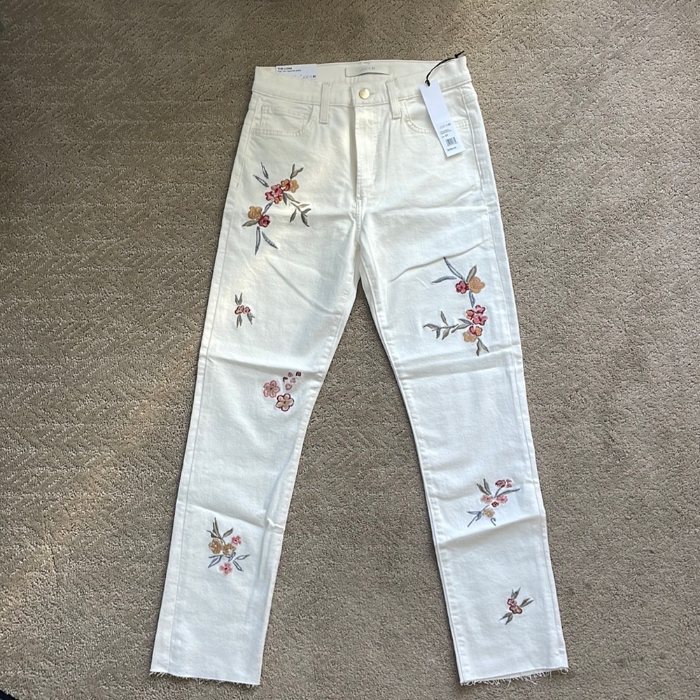 Joes Jeans, The Luna, sz 27 embroidered High Rise cigarette ankle jean
